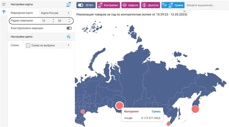 Аналитика на карте в 1С Аналитика